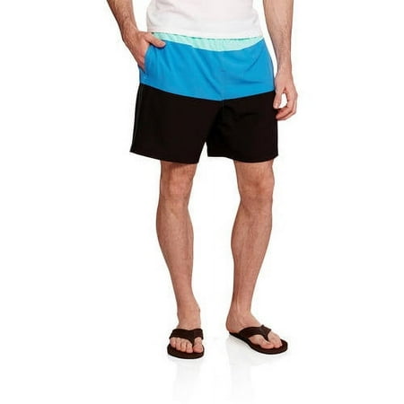 Big Men's Striped Swim Trunks