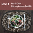 thumbnail image 4 of Homespice Manchester Jute Braided Vintage Placemat 13" x 19" Oval ( Pack Of 4 ) Black Table Placemat For Dining Table Mat, Spoon Rest Mats, Table Top And Hot Pot Holders, 4 of 7