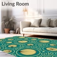 thumbnail image 2 of ODIKA 8'x10' Machine Washable Non-Slip Area Rug, Seaside Charm with Shell and Motif High Traffic Rug, Gold, 701879, 2 of 7
