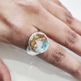 thumbnail image 4 of Oyster Copper Turquoise Mans Ring, Natural Copper Turquoise, Silver Jewelry, 925 Silver Ring, Birthday Gift, Heavy Mens Ring, Simple Heavy Design Ring, Christmas, Plain Mens Signet Ring, 4 of 8