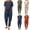 Army Green, variant on 2 Piece Sets For Women Round Neck Short Sleeve Top Tie Waist Cropped Pants Casual Wear Set