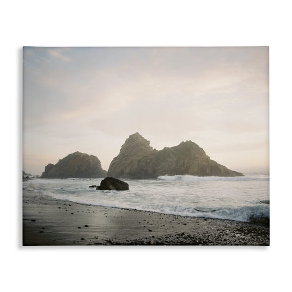Stupell Industries Seaside Cliffs Landscape Landscape Photography Gallery Wrapped Canvas Art Print Wall Art, 20 x 16