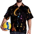 thumbnail image 4 of Note Men's Casual Hawaiian Button Down Short Sleeve Summer Beach Printed Shirt, 4 of 6