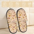 thumbnail image 2 of Fotbe Fall Leaves Pattern Women's Fuzzy Slippers Plush Slippers Fluffy Winter House Shoes Indoor and Outdoor-Large, 2 of 8