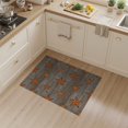 thumbnail image 2 of ODIKA 3'x5' Washable Throw Rug Stain Resistant, Low Profile, Non-Slip Motif Farmhouse Circle Distressed Plank Cowboy Grain Vintage Playful Expressive for Entryway, Kitchen, Mudroom, 2 of 7