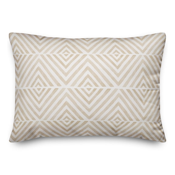 Creative Products Cream Diamond Pattern 20 x 14 Spun Poly Pillow
