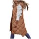 thumbnail image 2 of Gibobby Abrigos largos de invierno para mujer, Chaleco largo de invierno para mujer, con capucha y cierre completa, chamarra de plumón largo, acolchado, ligero, chaleco largo(Marrón,XG), 2 of 5