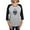 Heather/Black, variant on - Delta Tau Delta Coat Of Arms Long Sleeve T Shirt - Womens Baseball Tee