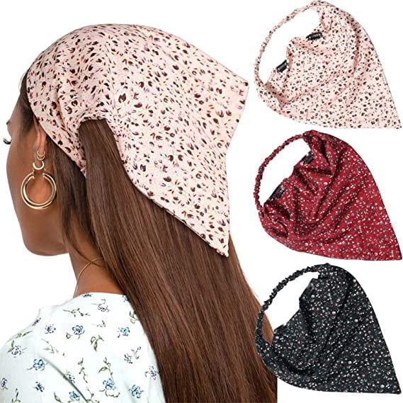 Lily Bloom Colorful Women\'s Hair Scarf Floral Head Scarf, Dotwork Style Lily Bloom, Head Wrap, 3  main image 2