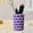 Purple, variant on Printed Heart-Shaped Pen Holder, 3D Geometric Desk Organizer for Pens Brushes, Modern Home Office Decorative Stationery Gift, Pink/Purple