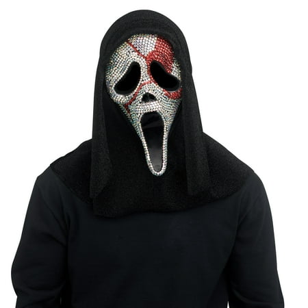 Ghost Face Bloody Bling Mask for Adults, Halloween Costume Accessory for Adults, by Fun World