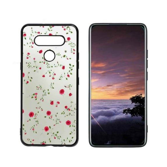 Compatible with LG K51 Phone Case, Roses-9 Case Men Women, Flexible Silicone Shockproof Case for LG K51