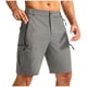 thumbnail image 1 of pstuiky Pantalones cortos de entrenamiento para hombre, Pantalones cortos casuales de secado rápido para hombre, con cintura elástica y bolsillos con cremallera Pantalones cortos cargo, 1 of 5