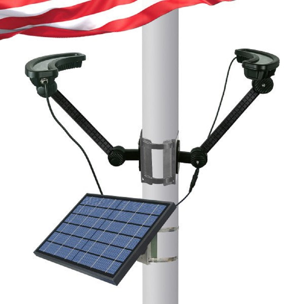 Solar LED Curved Flagpole Light - 1320 Lumens - LumeGen - Walmart.com