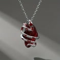thumbnail image 5 of Top-kevin Gothic Snake & Heart Pendant Necklace - Red & Black Punk Style Exaggerated Statement Jewelry, Bold Elegant Couple Chain for Women, Year-Round Wear & Halloween Party Accessory, 5 of 7