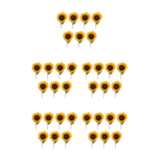 Cateissary 7 Uds. De girasoles artificiales, ramo de flores de un solo tallo, flores de simulación, decoración de fiesta, artesanía de jardín, Type2 NO2