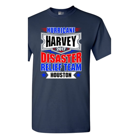 Hurricane Harvey Disaster Relief Team Houston 2017 DT Adult T-Shirt Tee
