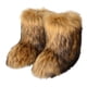 thumbnail image 2 of Y2k Botas de nieve de invierno para mujer, botas de piel sintética de zorro peludas de lujo para exteriores, nuevas botas de moda para mujer, zapatos de plataforma cálidos de felpa, botas, 2 of 5