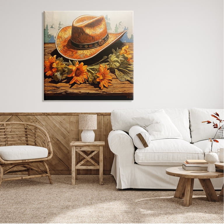 Stupell Industries Cowboy Hat with Sunflowers Botanical  display picture 1