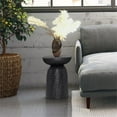 thumbnail image 2 of Allora 13" Round Contemporary Solid Wood Accent Table in Black, 2 of 6