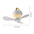 thumbnail image 3 of Blueek Portable Camping Ceiling Fan with LED Light, Silent USB Rechargeable Fan with Remote Control for Indoor & Outdoor Use(White), 3 of 6