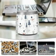 thumbnail image 6 of Yayeee Ashtray with Lid for Cigarette Smokeless Stainless Steel Home Ash Holder, Blue Cartoon Snowmen, 6 of 7