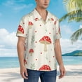 thumbnail image 5 of Daiia Flat Mushrooms Hawaiian Shirt for Men Gentle Cotton Regular Short Sleeve Casual-Small, 5 of 9