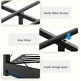 thumbnail image 4 of VEANERWOOD Twin Size Lift Up Bed Frame with Storage Headboard, Upholstered Platform Bed with Charging Station, LED Lights, No Box Spring Needed, 4 of 9