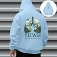 thumbnail image 2 of Valora Men Winter Outfit Product Category Men%27s Hoodies Sweatshirts Casual Pullover Hoodie Soft Comfortable Lightweight Streetwear Loose Fit for Everyday Leisure Use on Platform Light Blue 2XL, 2 of 9