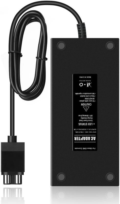 J&TOP Xbox One Power Supply Brick with Cable,AC Adapter Power Supply Charger Cord Replacement for Xbox One 110-240V,Black 