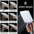 thumbnail image 2 of Stainless Steel Shower Panel, Chrome, Ergonomic Design For Detachable Handheld Shower, Multi-Function Shower System Ensures A Luxurious Experience, Anti-Clog Nozzles, 11.5 X 10 Cm, 2 of 5