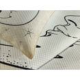 thumbnail image 4 of Ambesonne Moon Quilted Bedspread Set 3 Pcs, Black Cat Siting on Moon, Queen Size, Sand Brown Black, 4 of 5