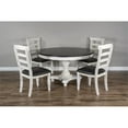 thumbnail image 6 of Pemberly Row Wood 30" Farmhouse Table in White/Dark Brown Finish, 6 of 8