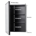 thumbnail image 4 of Caulitar 22 x 16 inch LED Medicine Cabinet with Mirror, Black Aluminum Bathroom Vanity Mirror with Lights, Dimmable & Anti-Fog, Wall Mounted Storage, 4 of 13