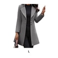 thumbnail image 5 of Qarigey Poliéster Manténgase A La Moda Adelante Con Elegante Abrigo De Manga Larga Para Mujer Otoño Invierno Abrigos De Mujer Abrigos y chamarras gris L, 5 of 5