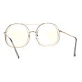 thumbnail image 4 of Womens Double Rim Designer Clear Lens Eye Glasses Clear, 4 of 4