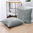 thumbnail image 2 of PiccoCasa Set of 2 Soft Water Repellent Throw Pillow Covers Light Gray 20x20 Inch, 2 of 7