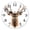 A059, variant on 14 Inch Wall Clock Battery Operated Square Clock for Office, Kitchen, Outdoor, Living Room, Deer Head With Forked Antlers