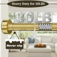 thumbnail image 5 of Shower Curtain Rod 34-82 Inches, Non-Slip, Never Rust, No Drill Tension Curtain Rod for Bathroom & Window Stainless Steel Shower Rod, Brushed Gold, 5 of 18
