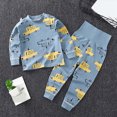 thumbnail image 2 of masbird Kids Toddler Boy Girl Pajamas Pj Set Long Sleeve Snug Fit Soft & Cozy Sleepwear Loungewear 2-Pack 6-12 Months 12-24 Months 2t 3t 4t 5t 6t 7t 8t 9t Children(Sky Blue,6-12 M), 2 of 4