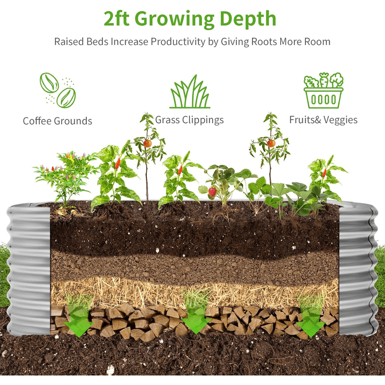 Land Guard Raised Garden Beds, 2-Pack 8x4x2 Ft photo 7