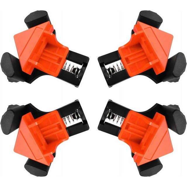 Jinsinto 4 Pcs Woodworking Angle Clamps, 90° Angle Clamp,Angle Clamp,Right Angle Fixer Frame Clip for Woodworking,For Woodworking,Diy Photo Frame,Hand Tools