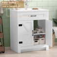 thumbnail image 3 of Jarbalai 31.5" White Bathroom Vanity and Sink Combo, Floor Standing Cabinet with 2 Doors, 3 of 7