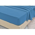 thumbnail image 2 of Queen Rayon Made From Bamboo Sheet Set - Softer Than Cotton Queen Size - Wrinkle Free - 16" Deep Pockets - 4 Piece - 1 Fitted Sheet, 1 Flat, 2 Pillowcases Queen Blue, 2 of 3