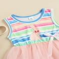 thumbnail image 4 of EIMELI Kid Girls Easter Dress Sleeveless Bunny Floral Mesh Tulle Patchwork Dresses, 4 of 8