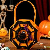 Halloween Pumpkin Candy Bag, Non-Woven Treat Bag for Trick or Treat, Party Favor Pouch for Festive Celebrations(C)