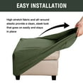 thumbnail image 3 of EIGTHTAIL Square Ottoman Covers Ottoman Slipcovers Folding Storage Stool Furniture Protector Form Fit with Elastic Bottom  Stretch High Spandex Small Checks Jacquard Fabric Brown XL 35”-, 3 of 6
