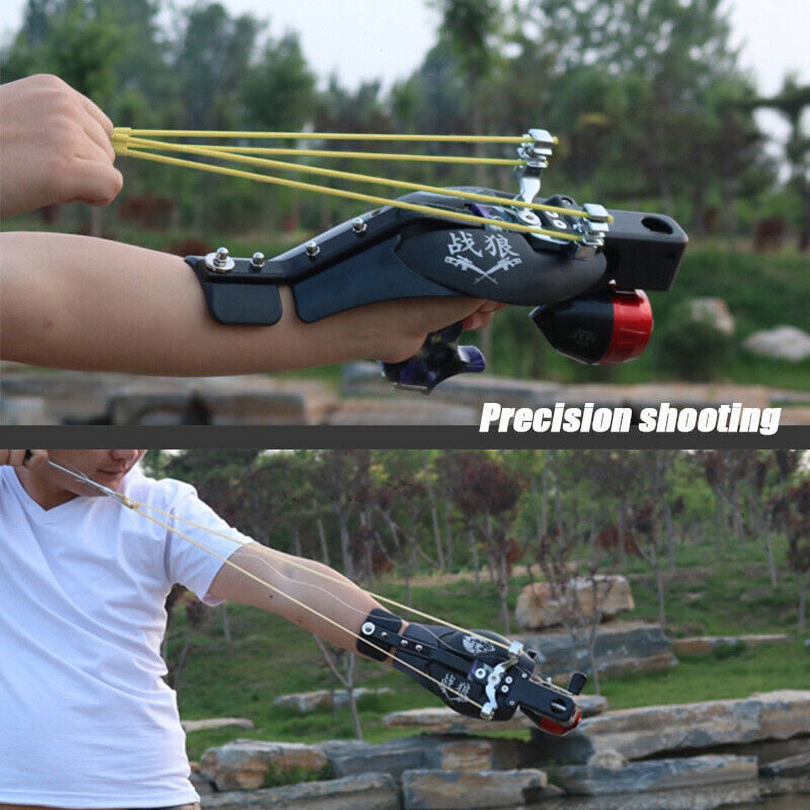 Zengest Pro Fishing Slingshot w/ Laser High Velocity Catapult Power Shooting Kit