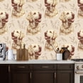 thumbnail image 2 of Peel and Stick Wallpaper vintage Happy Labrador Dog Floral Accents sketch Wall Mural 17.7in x 9.8ft Self Adhesive Removable Wall Paper Renter Friendly Wallpaper for Bedroom Kitchen Bathroom, 2 of 8