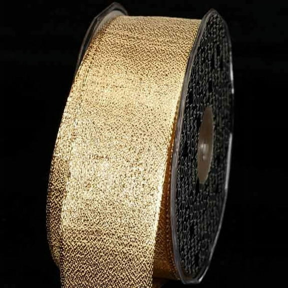 The Ribbon People Metallic Gold "Pioggia" Wired Craft Ribbon 2.5" x 27 Yards